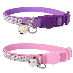 HAMUSN collar gato con strass y ajuste 6-9 pulgadas, cómodo para gatitos