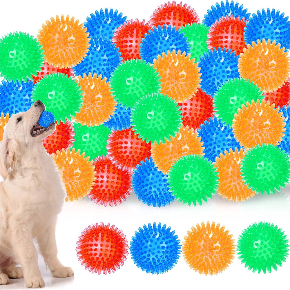 Bola chirriante Hanaive roja para juego activo y estimulación sensorial