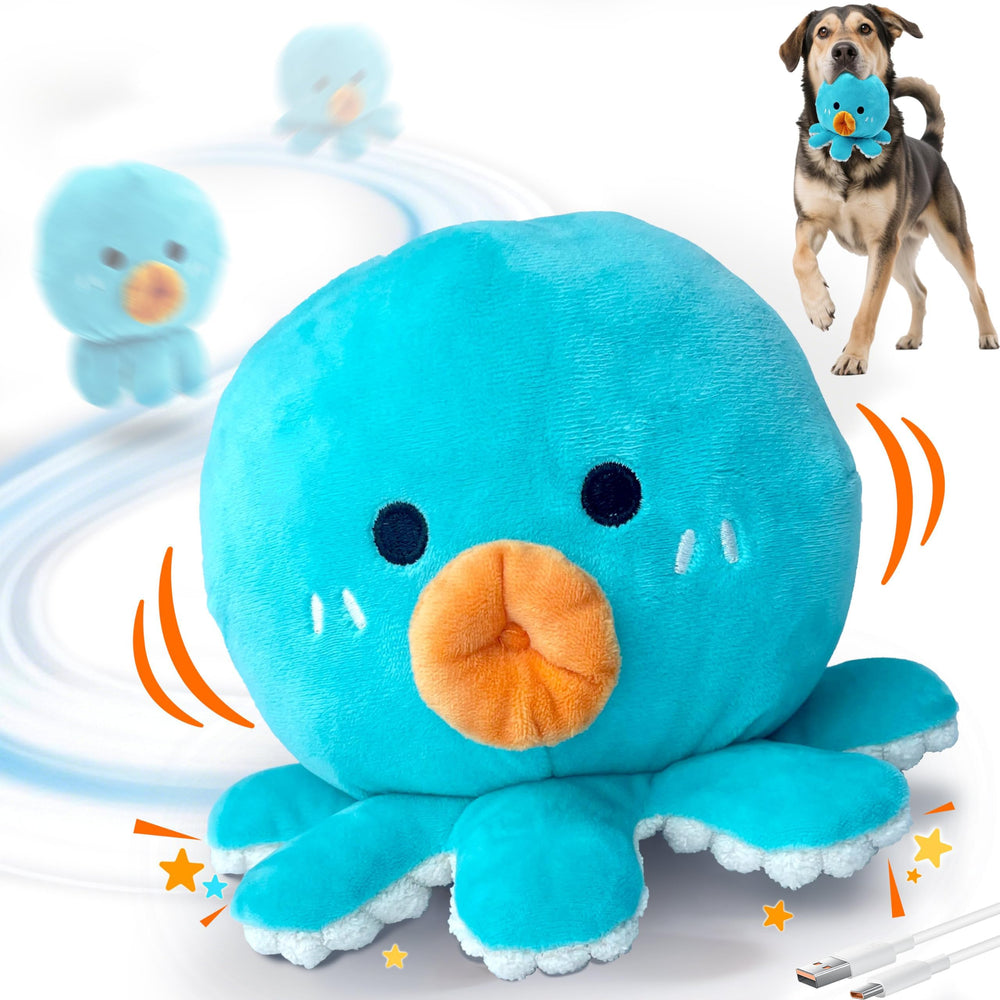 Juguete interactivo Hanarook Pulpo para perros, estimula juego activo y mente.