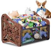 handrong cesta-juguetes-perro-grande, almacenamiento práctico para juguetes de mascotas.