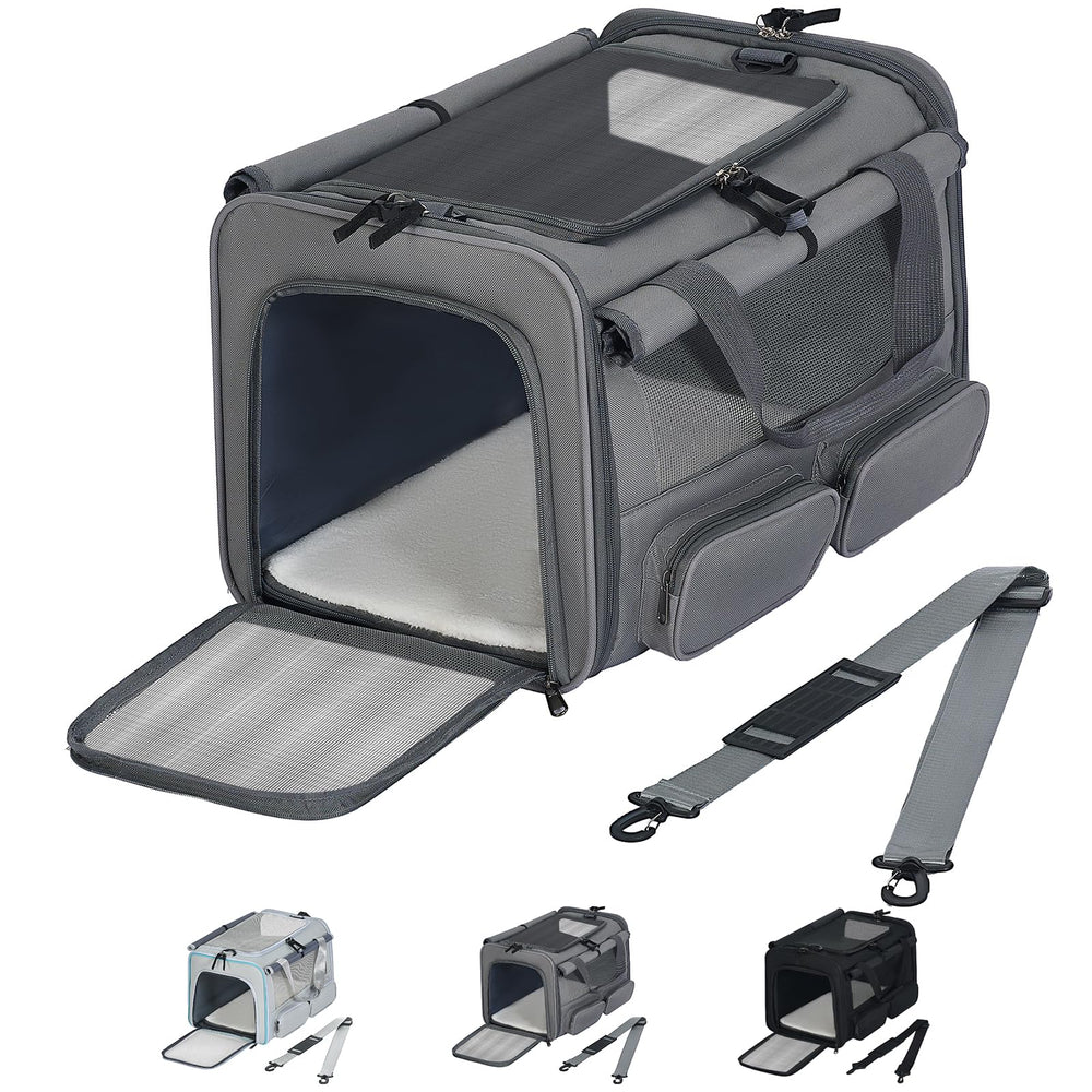Hannadepot transportín para mascotas con interior amplio para comodidad diaria