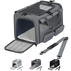 Hannadepot transportín para mascotas con interior amplio para comodidad diaria