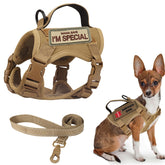 Hanshengday arnés táctico para perro pequeño, vista frontal para ajuste cómodo y control