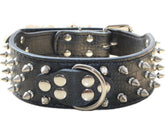 Collar Haoyueer de cuero con tachas, estilo audaz y seguridad para perros.