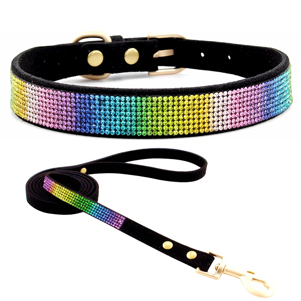Collar Haoyueer destellos-cristales negro para paseos con estilo.