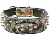 Collar haoyueer con puntas camuflaje para estilo y seguridad.