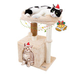 Hapineko arbol gatos plataforma acolchada para juego y descanso
