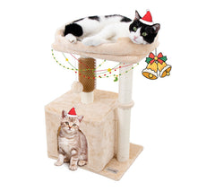 Hapineko arbol gatos plataforma acolchada para juego y descanso