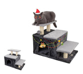 Hapineko escalera 3 en 1 para gatos-cama-condo, descanso cómodo.