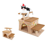 Hapineko escalera-gatos-3en1 facilita subir y descansar con diseño todo en uno.