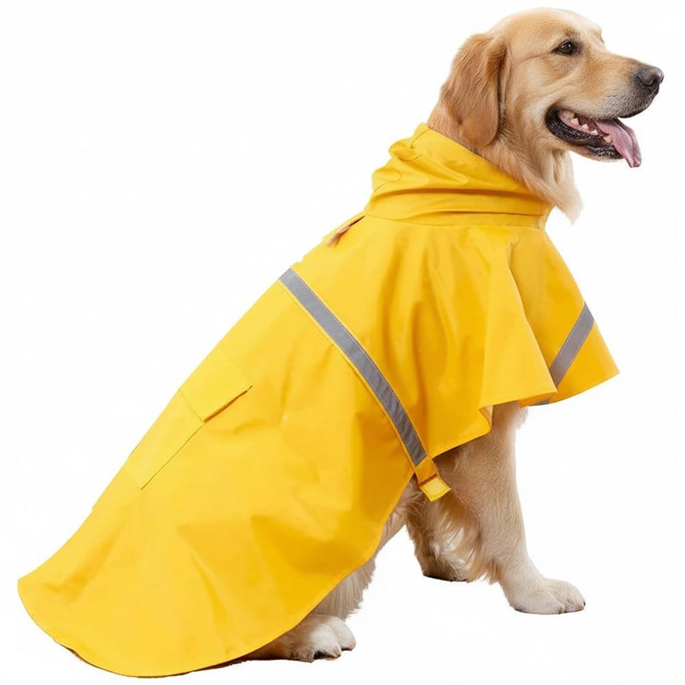 Abrigo impermeable HAPEE con capucha y banda reflectante para perros.
