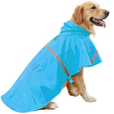 HAPEE capa de lluvia para perro, vista frontal, mantiene el cuerpo seco durante la caminata.