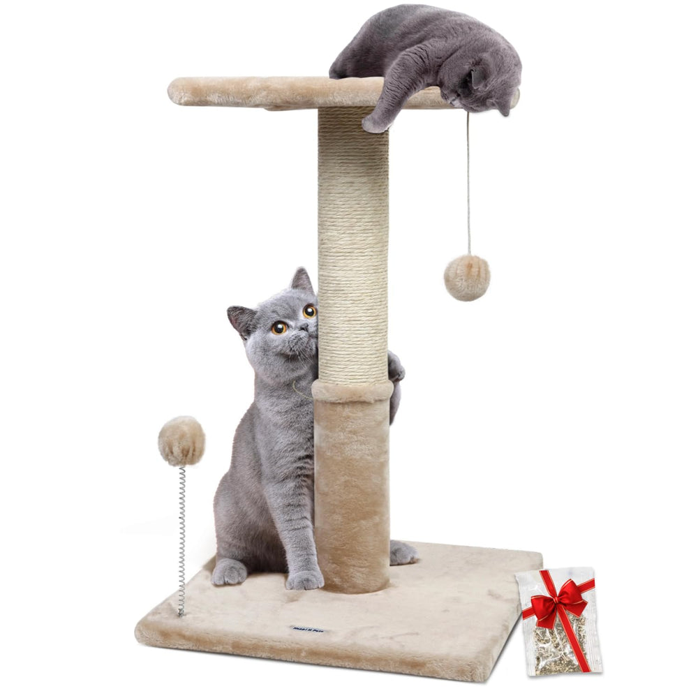 Happi N Pets poste rascador de gato en sisal de 26 pulgadas para afilar uñas.