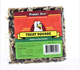 Happy Hen Treats: empaque cuadrado de 6 oz con gusano de harina y semillas para aves