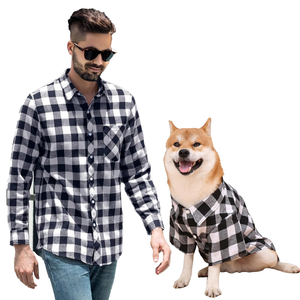 Harbyel camiseta perro cuadros frente, suave y transpirable para salidas al aire libre