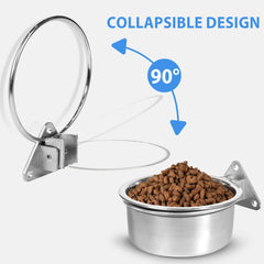 Harhana tazón elevado colapsable para ajustar la altura y comer cómodo.