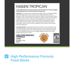 Hari Hagen Tropican: palito de alimento para reproducción, fácil de sostener durante la comida.