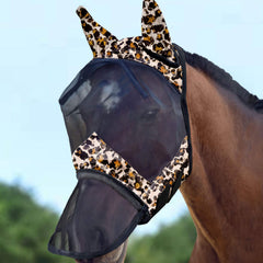 Harrison Howard LumiVista máscara para caballos con protección UV segura, naríz larga y orejas.