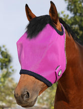 Muestra la máscara Harrison Howard con protección ultravioleta para caballo, ligera y transpirable.