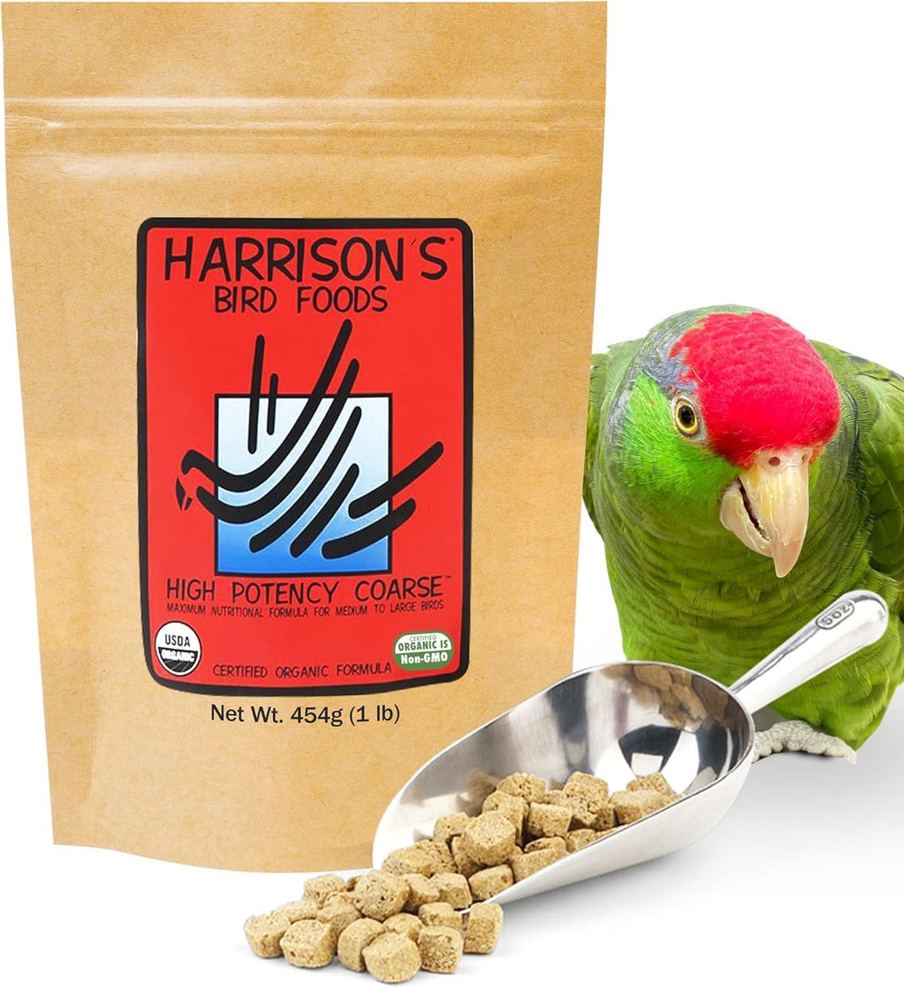 Harrison's High Potency Coarse para aves medianas y grandes, textura gruesa.