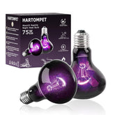 Lámpara nocturna HARTOMPET con luna morada para apoyar ritmos día-noche en reptiles.
