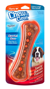Hartz Dúo Dental frontal muestra la combinación de masticar y limpieza para perros grandes.