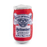 Barkweiser: lata de cerveza juguete con chirriador para juegos interactivos
