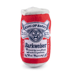Barkweiser: lata de cerveza juguete con chirriador para juegos interactivos
