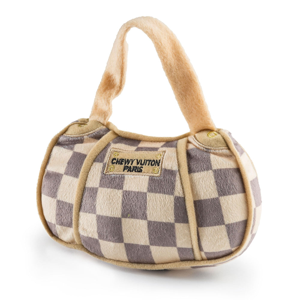 Haute Diggity Dog Checker Chewy Vuiton bolso para perro con diseño cuadro, ideal para jugar