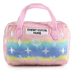 Haute Diggity Dog bolso peluche rosa degradado, ideal para juego suave y paseo.