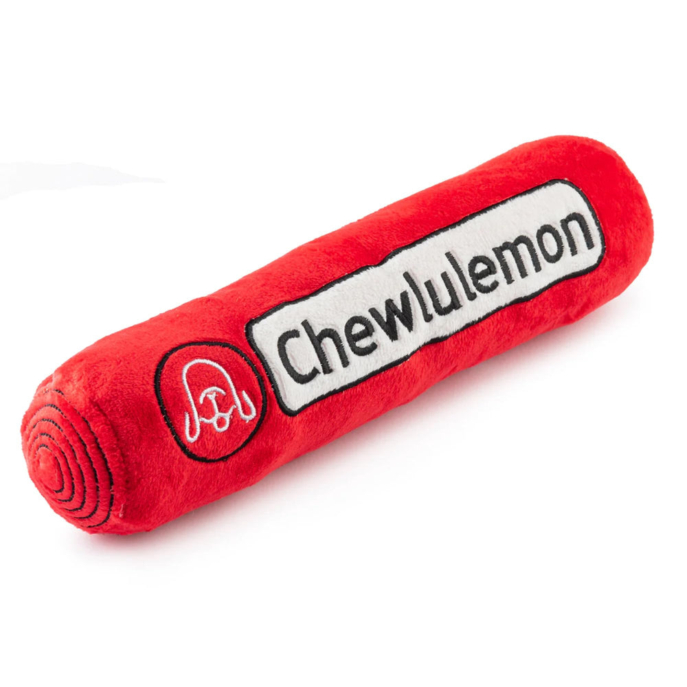 Tapete de yoga Chewlulemon de Haute Diggity Dog, frente del juguete, ideal para juego y entretenimiento.