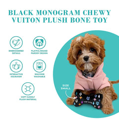 Haute Diggity Dog Chewy Vuiton interior chirrido oculto – mantiene a tu perro entretenido