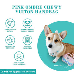 Juguete Haute Diggity Dog con bordado rosa degradado para estilo.