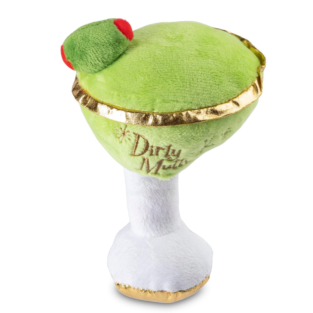 Dirty Muttini de Haute Diggity Dog, exterior verde-blanco para juego interactivo y divertido.