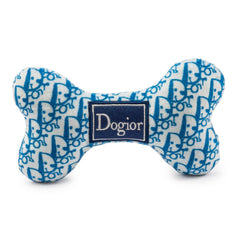 Dogior hueso azul: juguete de peluche para juego suave y seguro