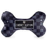 Haute Diggity Dog Hueso Chewy Vuiton cuadro negro, interactivo y masticable para perros