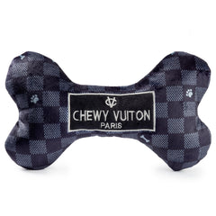 Haute Diggity Dog Hueso Chewy Vuiton cuadro negro, interactivo y masticable para perros