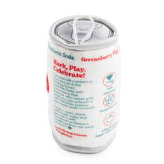 Puppi Solda Grrranberry Fizz, peluche blanco con detalles granate para mimos