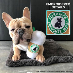 Haute Diggity Dog Starbarks Coffee Cup, peluche suave con chirrido para sesiones de juego