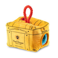 Woof Clicquot Pawty: tres juguetes plush coloridos para perros, estimulan juego