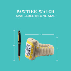 Materiales suaves y duraderos del Pawtier Watch son ideales para morder y abrazar.