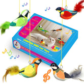 Juguete Havenfly Pajaro Realista Colgante para gatos, atrayente para su instinto cazador.