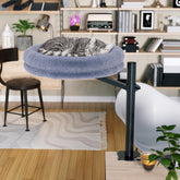 HavenlyYouth: cama de escritorio para gato en montaje, ideal para supervisión cercana mientras trabajas