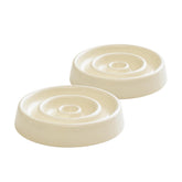 Havniva comedero lento cerámico para gatos, dos tazones en crema, aptos para comer con calma.