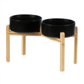 Conjunto de tazones elevados Havniva en soporte, ideal para alimentación estable y ordenada.