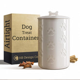 HB Design Co. Contenedor snacks perro hermético, almacenamiento seguro y conveniente.