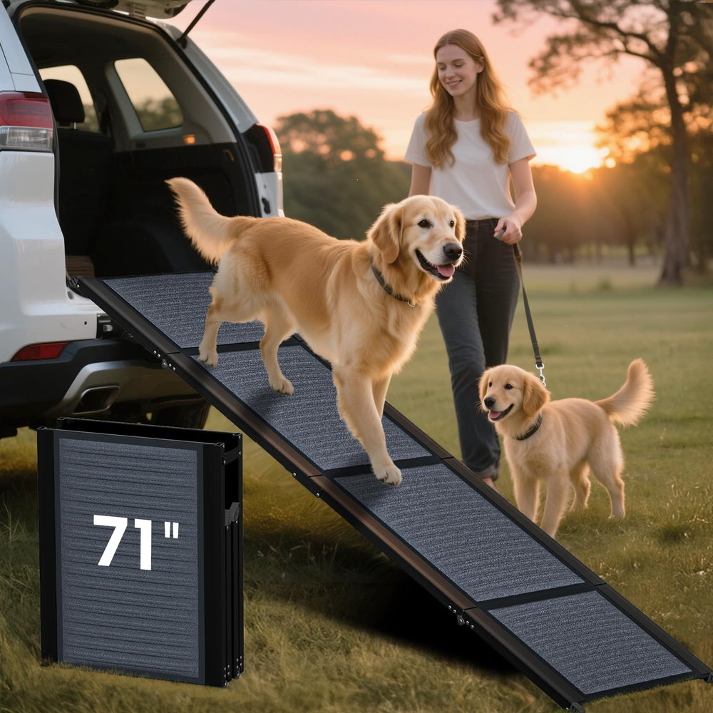 Rampa HBTower para perros de 71 pulgadas facilita la entrada al coche