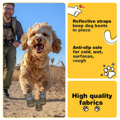 hcpet botas-perro antideslizantes, mayor tracción en superficies mojadas y rocosas.