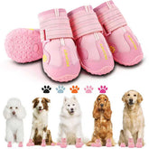 Zapatillas Hcpet para perros con ajuste y cinta reflectante para visibilidad.