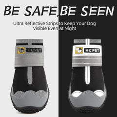 Hcpet detalle de tiras reflectantes en las botas para perros grandes